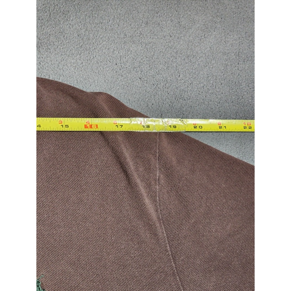 Polo Ralph Lauren T-Shirt Men Medium Brown Short Sleeve Collared Green Pony - Picture 12 of 16
